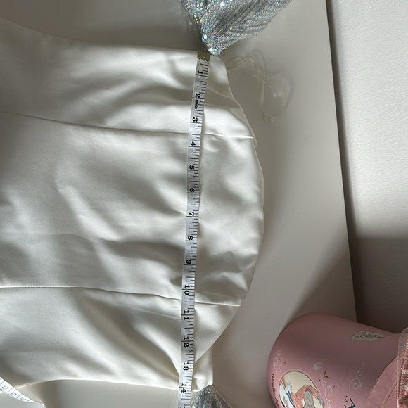 Club L London Sequin Off Shoulder White Mini Dress - Picture 9 of 11